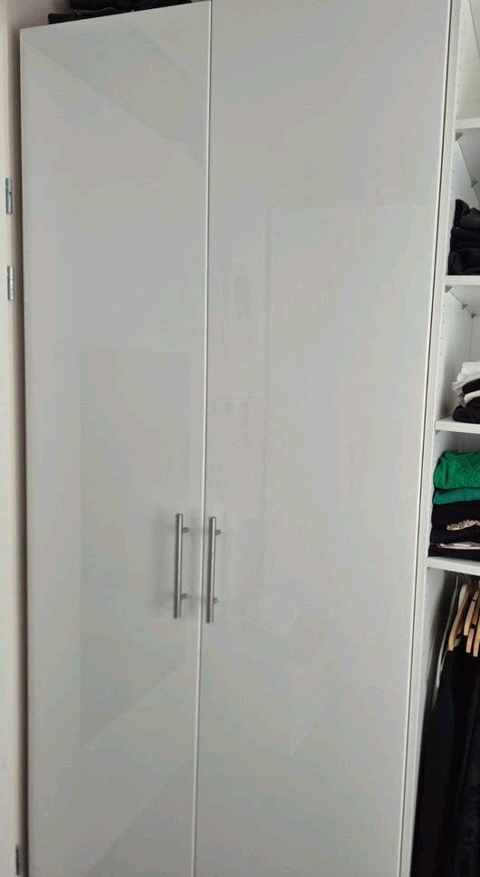 Ikea Pax Kasten - 2x100cm, 1x50cm, Hoogglans Wit, Ophalen, 200 cm of meer, Zo goed als nieuw, Overige houtsoorten