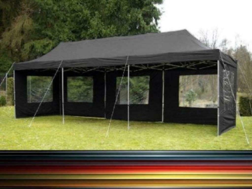 Profi Easy-Up Vouwpaviljoen/Vouwtent/Partytent 3x9m Zwart, Opvouwbaar, Partytent, Nieuw, 8 meter of meer