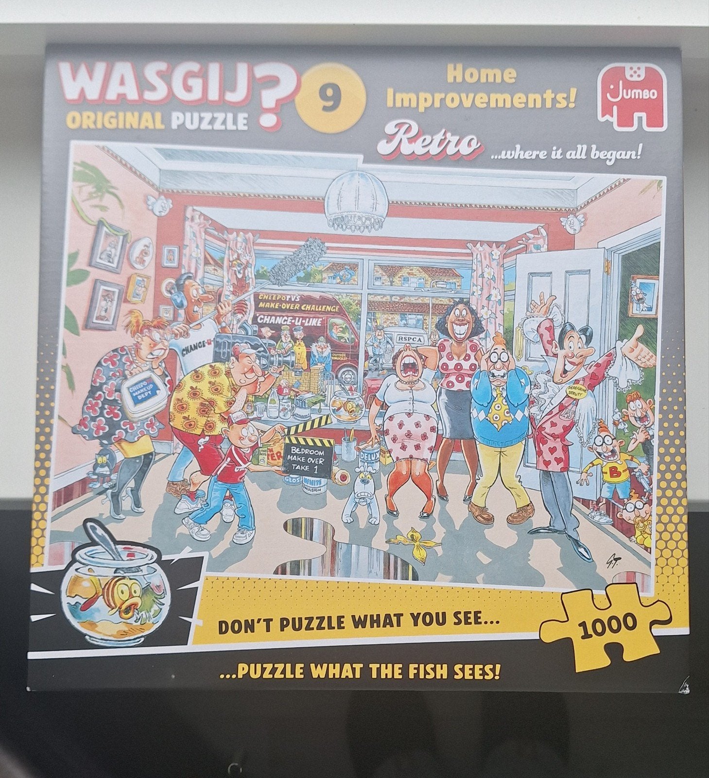 Wasgij? Original 9: Home Improvements! Retro 1000 stukjes, Ophalen, 500 t/m 1500 stukjes, Zo goed als nieuw, Legpuzzel