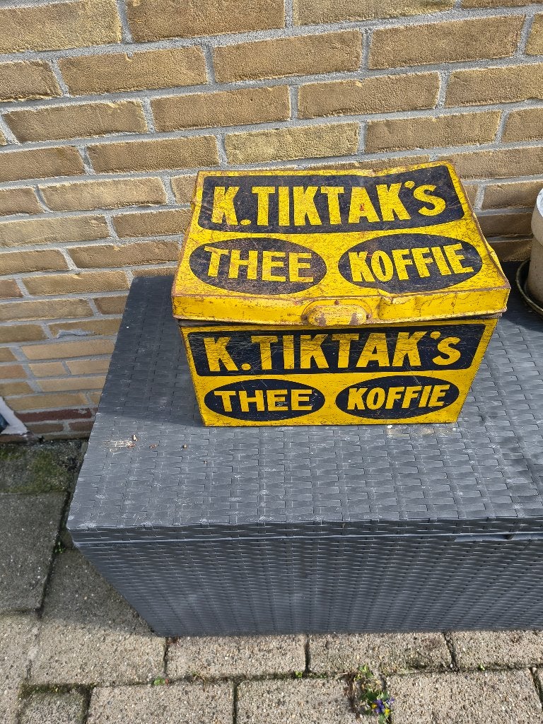 Antiek Koffie Blik, Verzamelen, Ophalen of Verzenden, Gebruikt, Overige, Overige merken