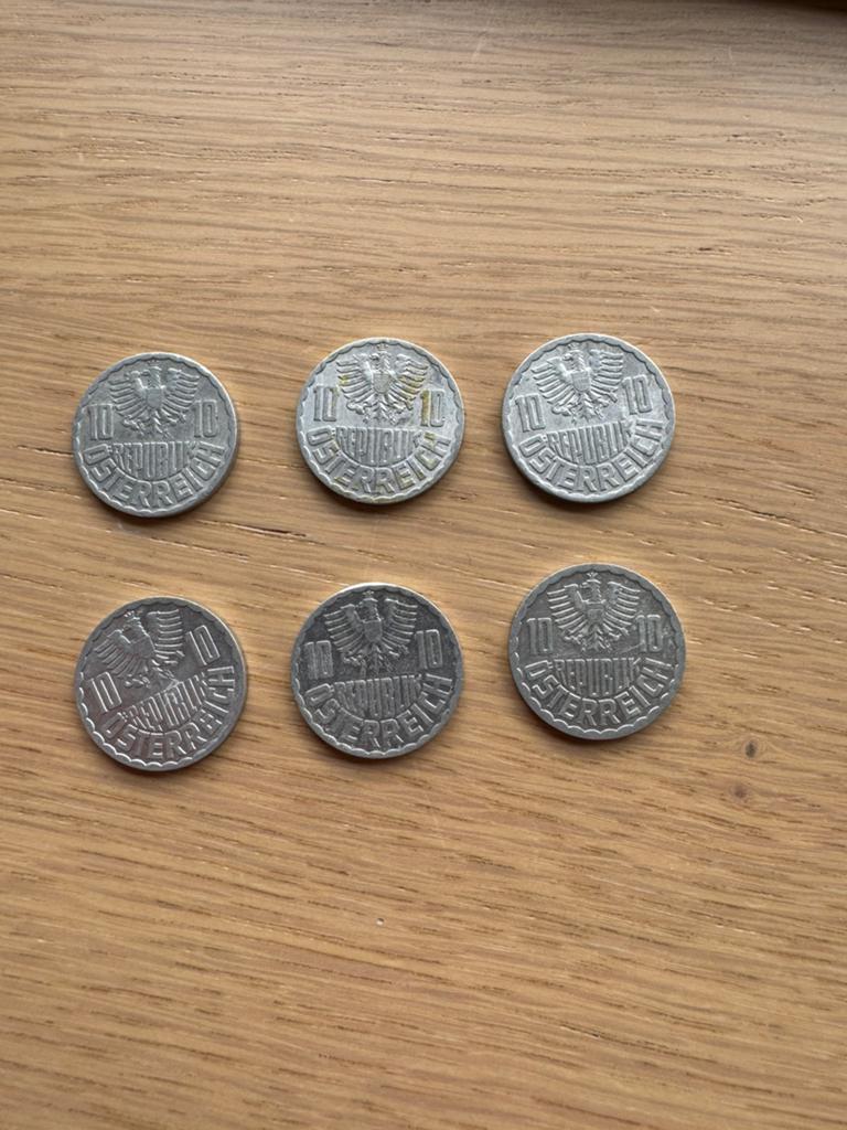 6x 10 Groschen - Oostenrijk - 1959-1990, Ophalen of Verzenden, Oostenrijk