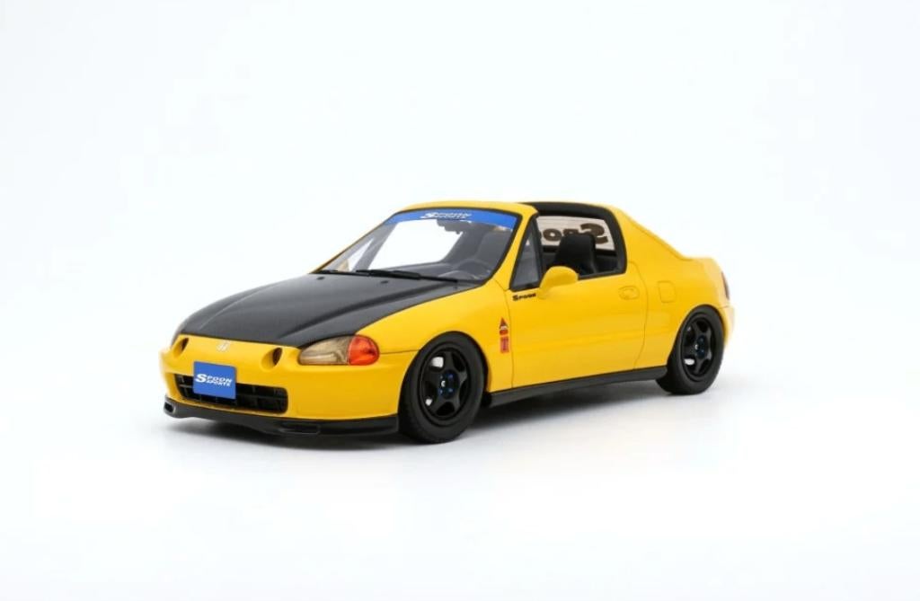 Honda Civic Del Sol Phoenix Geel 1996 schaal 1/18 OT1154, Verzenden, Nieuw, Auto, OttOMobile