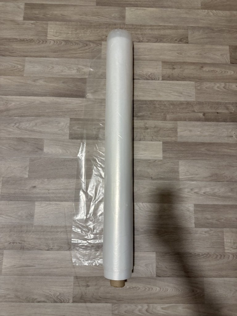 Transparante plastic folie op rol - 100 cm breed, ca. 50 m, Ophalen, Zo goed als nieuw, 15 m² of meer, Folie