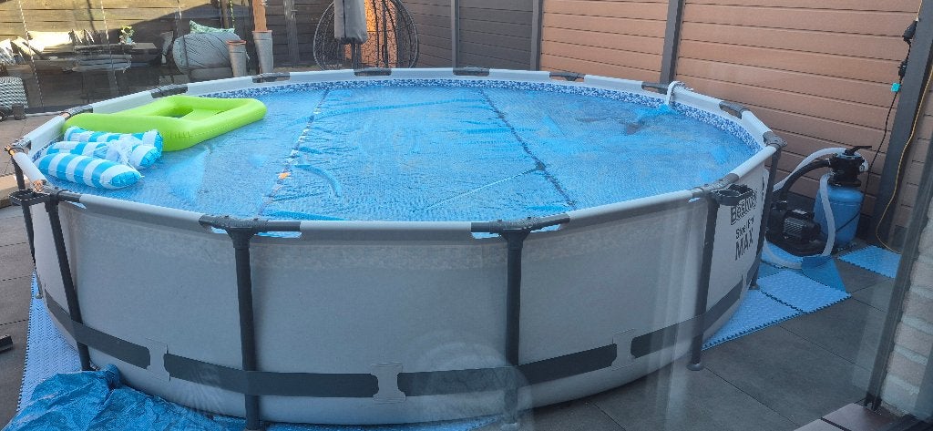 Bestway zwembad, Tuin en Terras, Zwembaden, Gebruikt, Opzetzwembad, 80 tot 120 cm, 400 cm of meer, 300 cm of meer, Rond, Ophalen