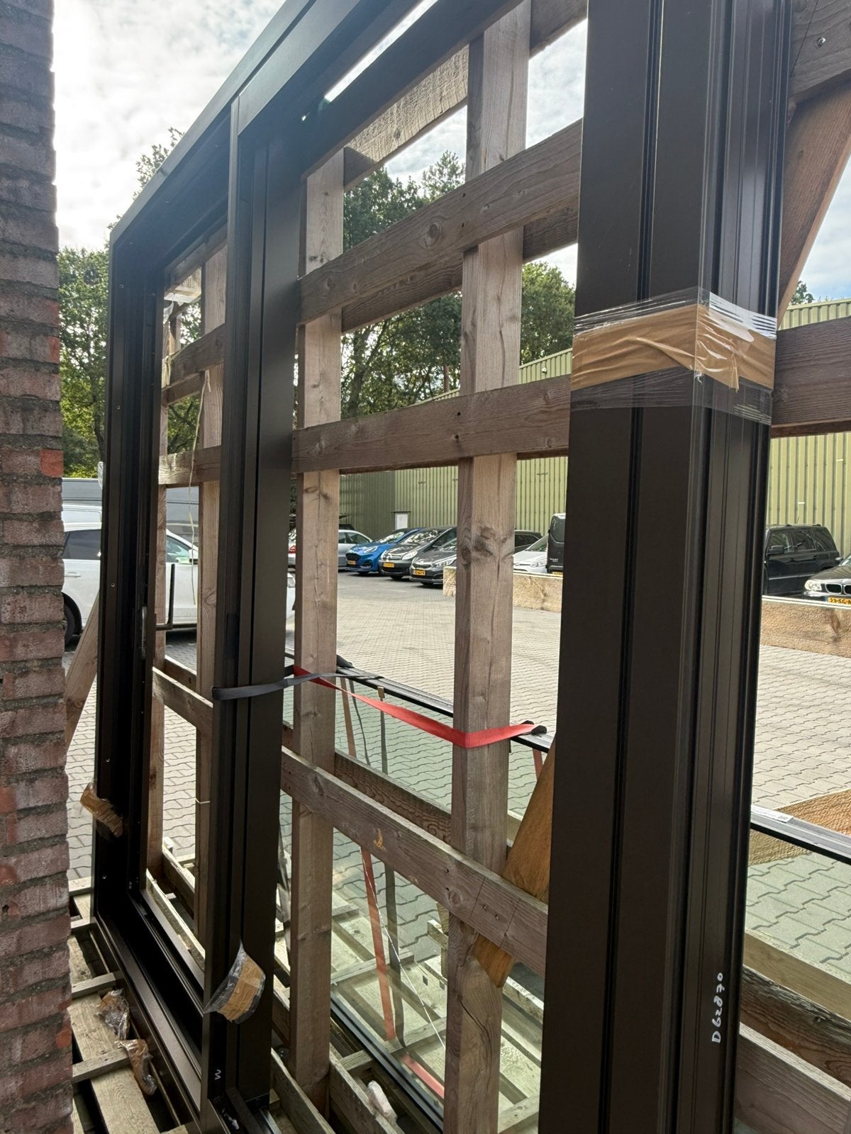 Aluminium geisoleerde schuifpui, Ophalen, 225 cm of meer, Aluminium, Zo goed als nieuw
