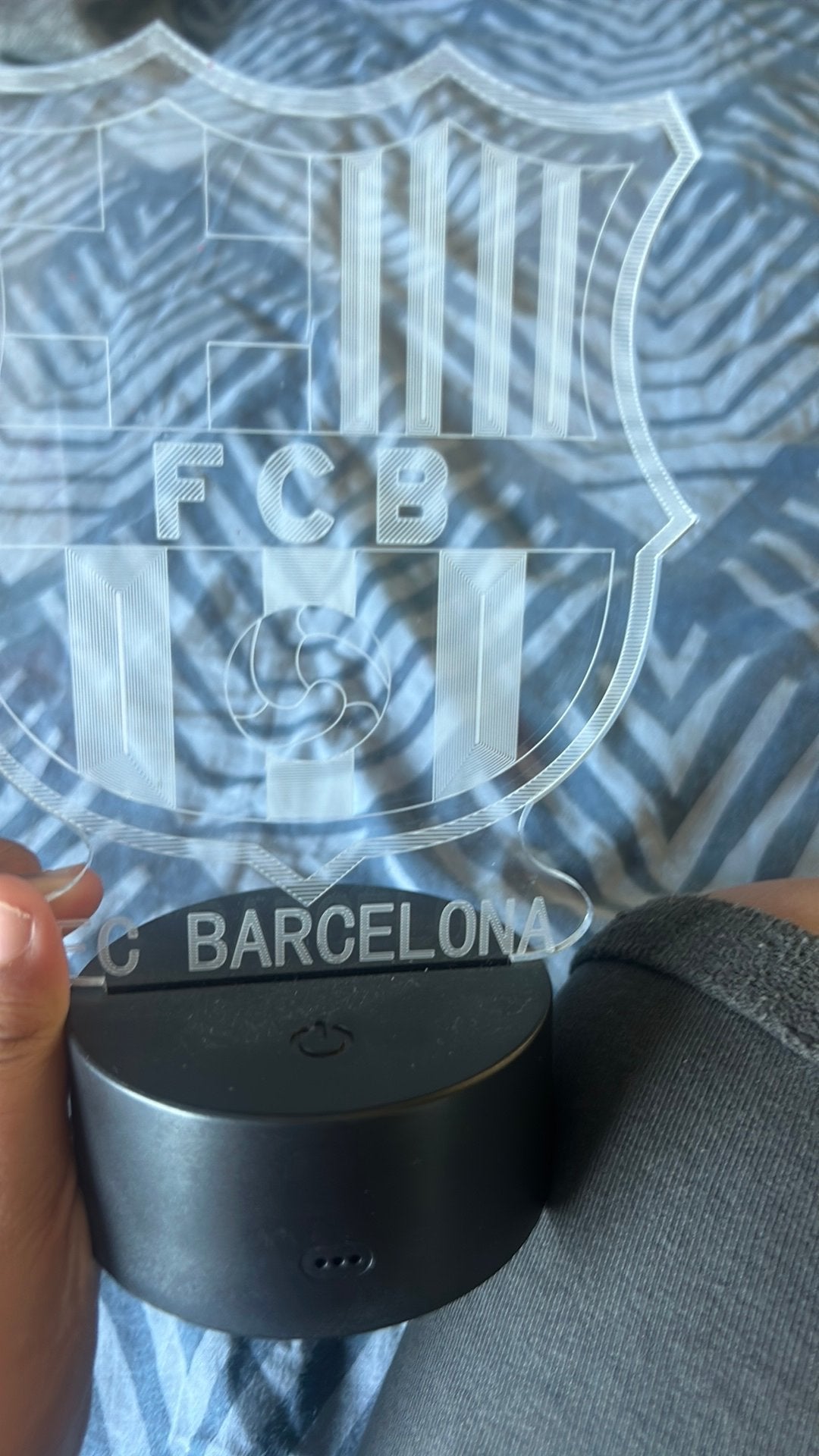 Fcb barcalona nachtlampje, Ophalen, Zo goed als nieuw