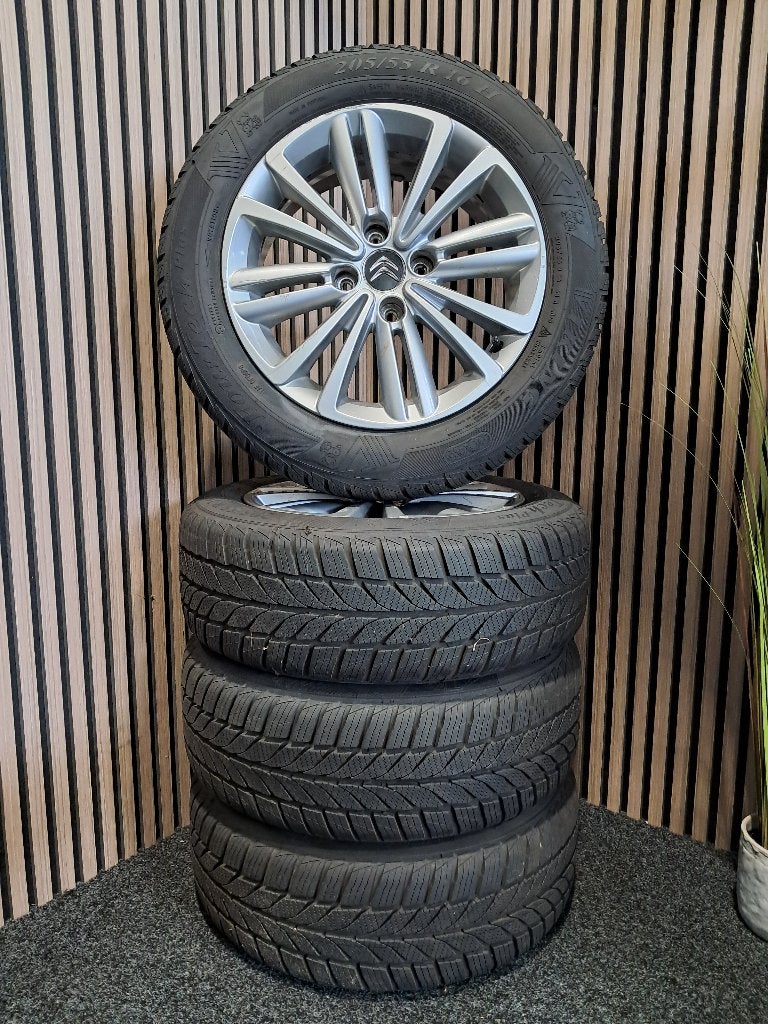 4x108 Org. Citroën velgenset / All Season banden, Ophalen, Gebruikt, 16 inch, Banden en Velgen