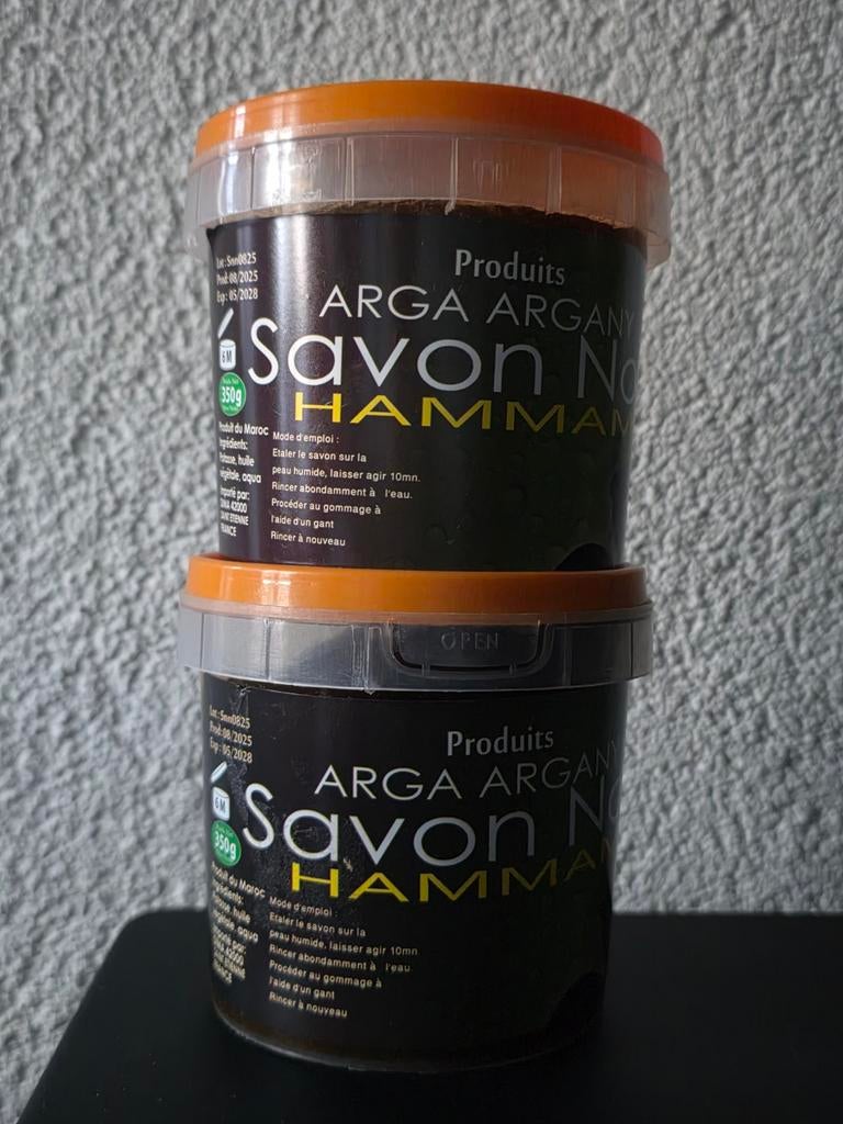 Arga Argany Savon Noir Hammam 2x 350g, Ophalen of Verzenden, Nieuw, Overige typen
