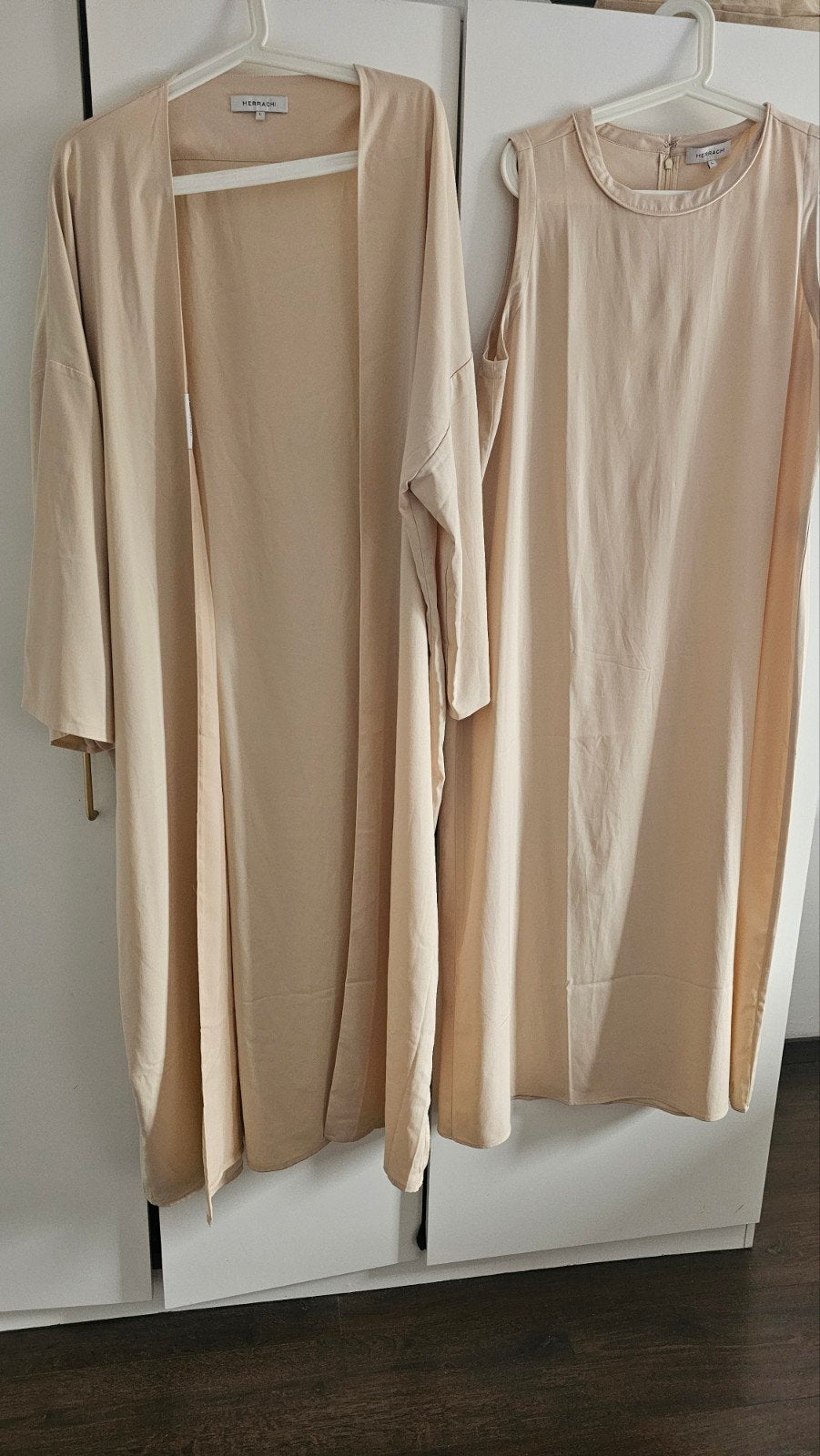 Merrachi Woven Abaya & Sleeveless Jurk - Maat L, Warm Butter, Merrachi, Ophalen of Verzenden