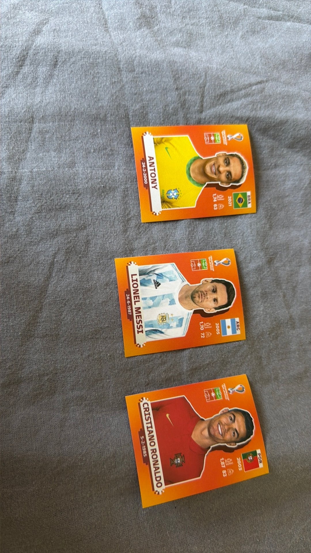 Stickers : Anthony, Messi en Ronaldo, Verzenden, Zo goed als nieuw, Buitenlandse clubs, Poster, Plaatje of Sticker