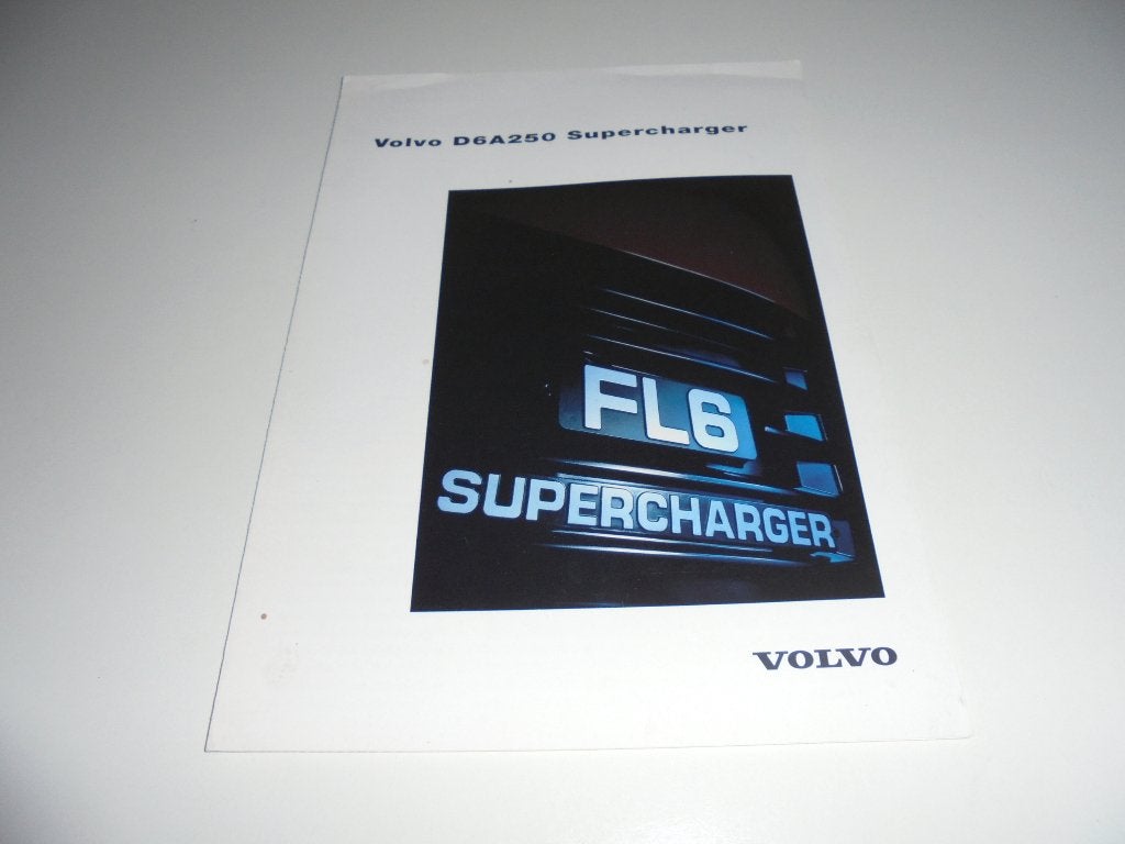 brochure Volvo Trucks D6A250 Supercharger 1996, Ophalen of Verzenden, Zo goed als nieuw, Volvo