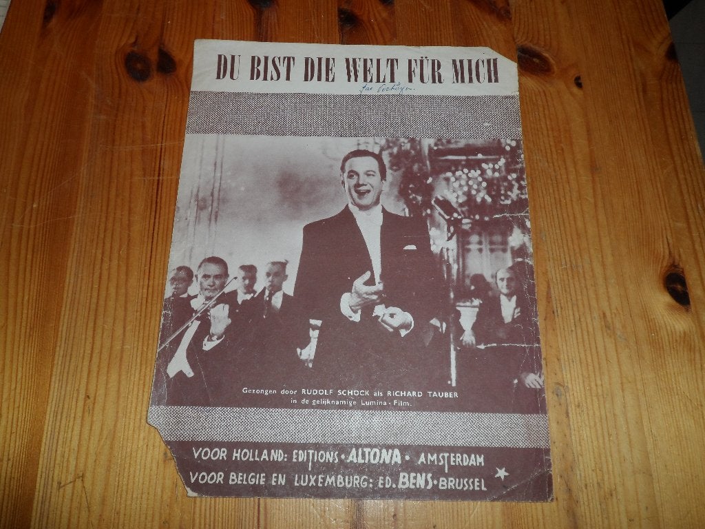 Du bist die welt fur mich - r. Tauber - rudolf schock, Gebruikt, Gitaar, Ophalen of Verzenden, Artiest of Componist