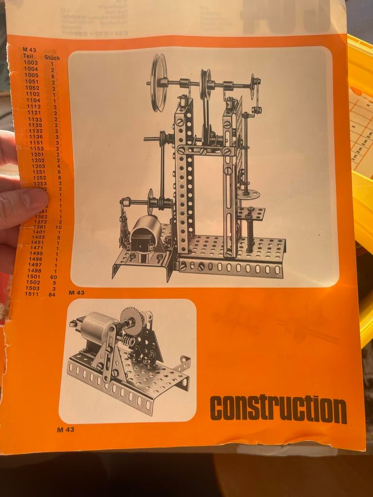 Gebruikte Meccano onderdelen - Meccano 4 set, Kinderen en Baby's, Speelgoed | Educatief en Creatief, Ophalen, Gebruikt, Bouwen