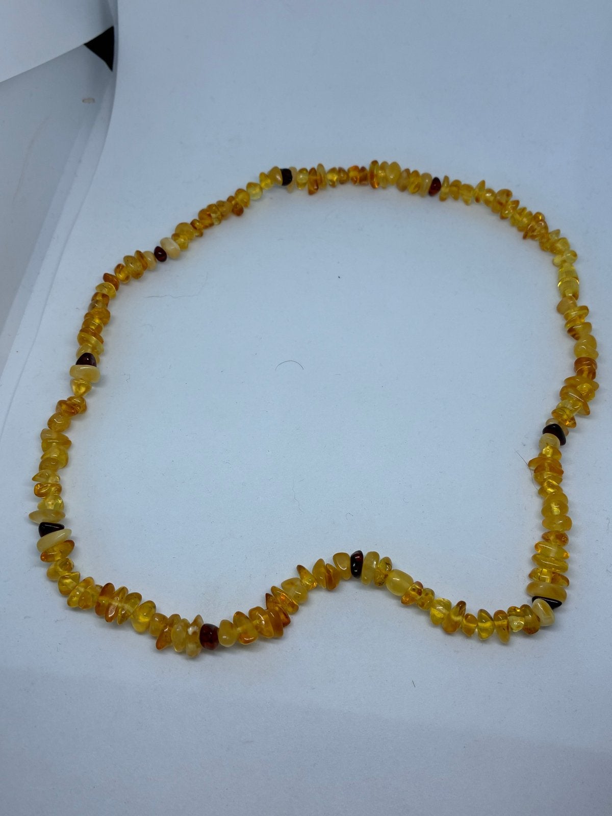 Natuurlijke Amber Ketting  (7-10 mm), Zilver en edelstenen, Info@zilver.com, Geel, Nieuw