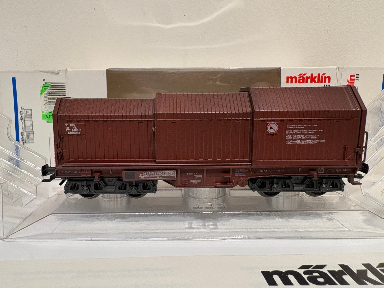Marklin H0 4709 Schuifwandwagen met staalrollen SNCB NMBS, Wisselstroom, Verzenden, Wagon, Zo goed als nieuw