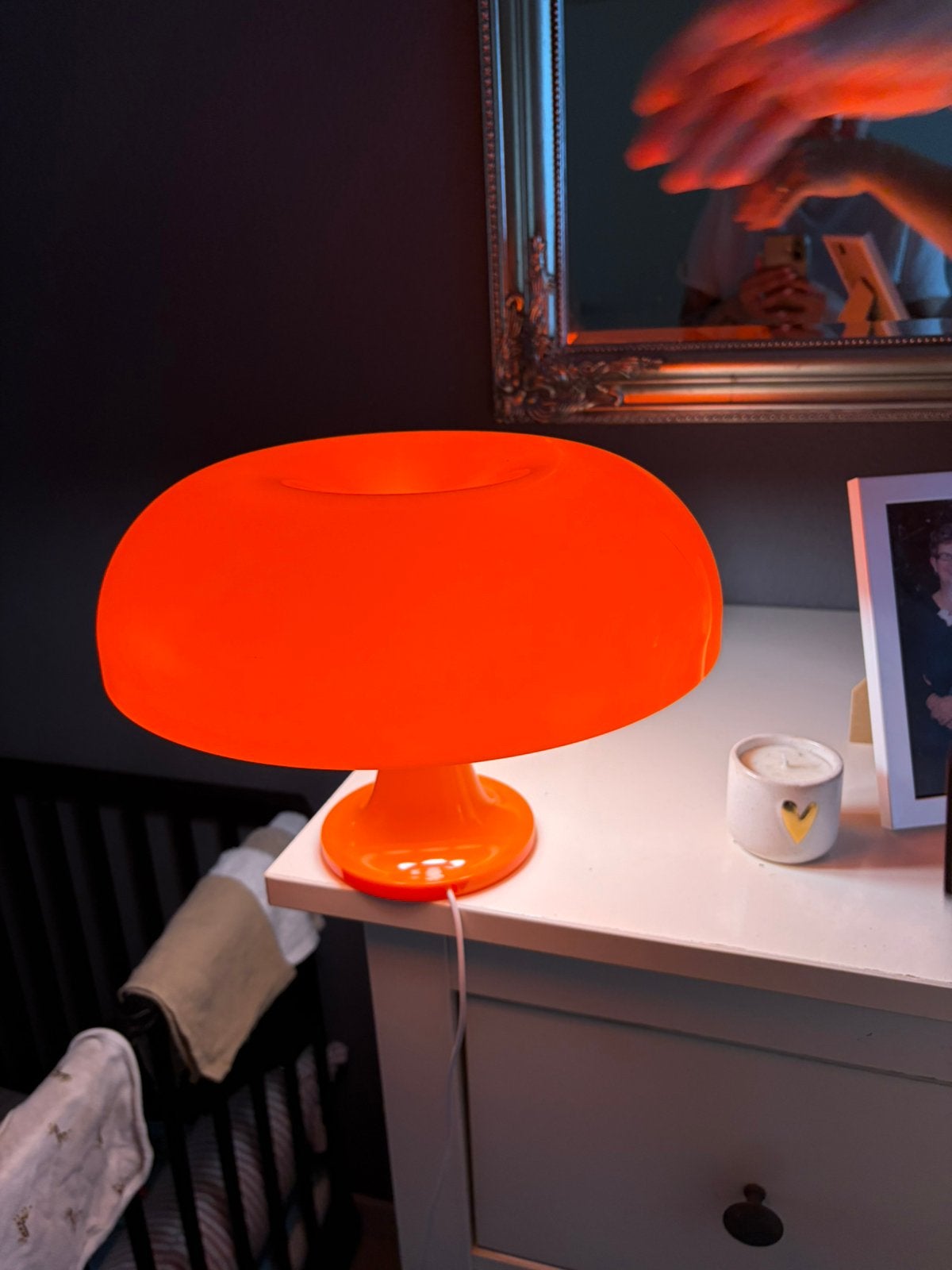 Mushroom lamp, Huis en Inrichting, Oranje, Ophalen, Zo goed als nieuw