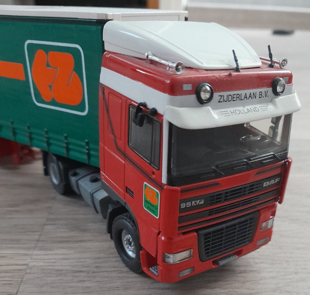 Schaalmodel Zijderlaan DAF 95 XF met trailer, Overige merken, Gebruikt, 1:50 of kleiner, Ophalen of Verzenden