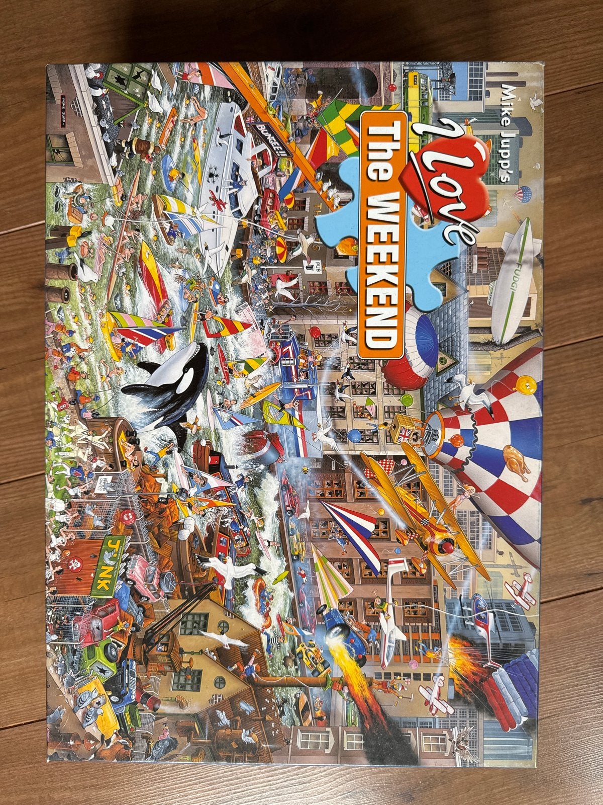 Mike Jupp's I Love The Weekend Legpuzzel 1000 stukjes, Ophalen of Verzenden, 500 t/m 1500 stukjes, Gebruikt, Legpuzzel