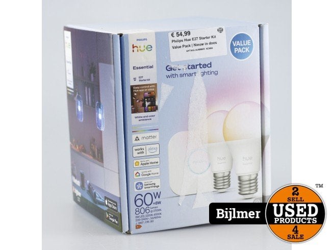 Philips Hue E27 Starter Kit Value Pack | Nieuw in doos