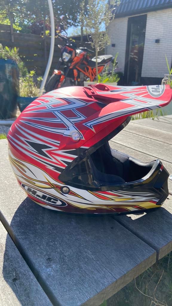 HJC helm met schoonheidsfoutje, Motoren, Ophalen, HJC, L, Tweedehands