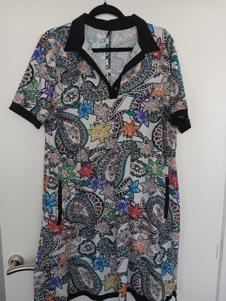 Te Koop: PLUS BASICS Tuniek,  mt 48. Travelstof. (J-157)., Kleding | Dames, Grote Maten, Plus Basics, Overige kleuren, Blouse of Tuniek