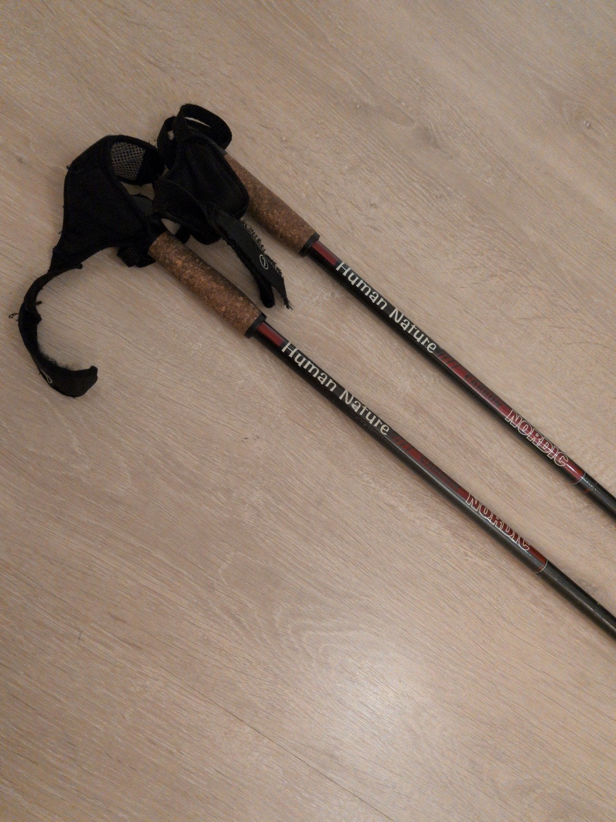 Human nature Nordic walking stokken carbon, Sport en Fitness, Bergsport en Wandelen, Ophalen, Gebruikt, Wandelstok