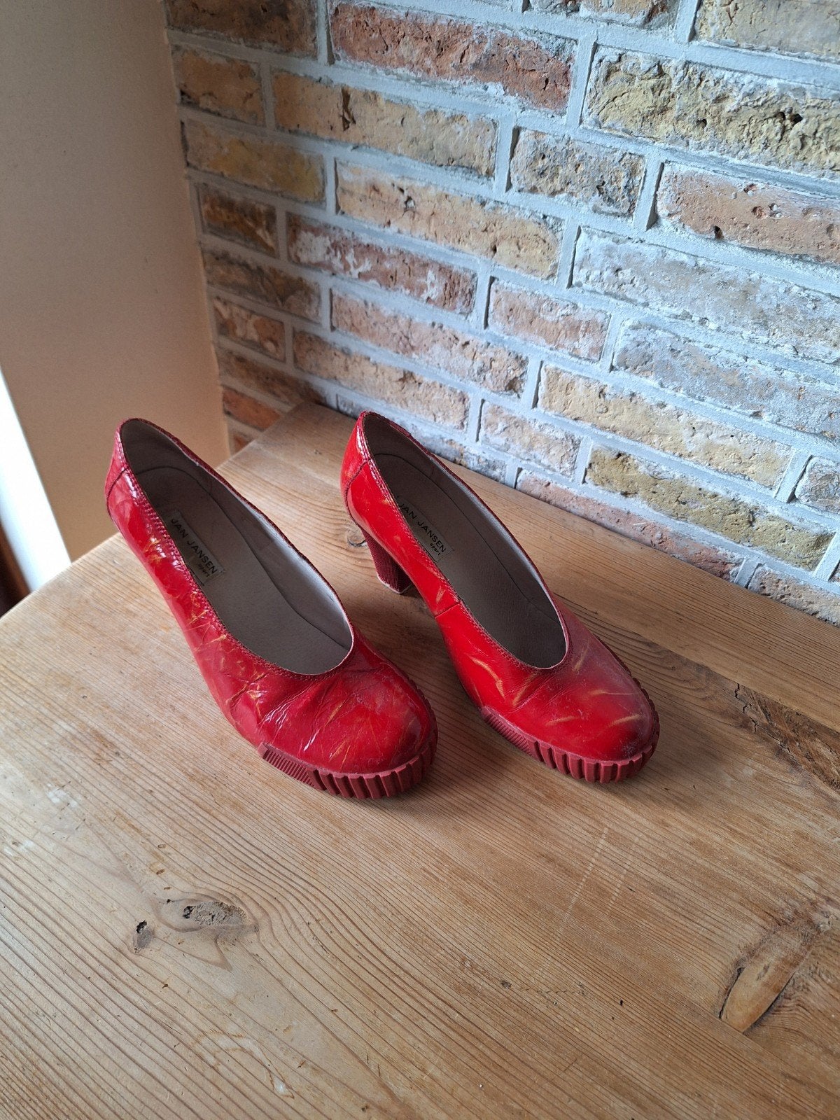 Jan Jansen sportieve pumps maat 41, Ophalen of Verzenden, Gedragen, Rood