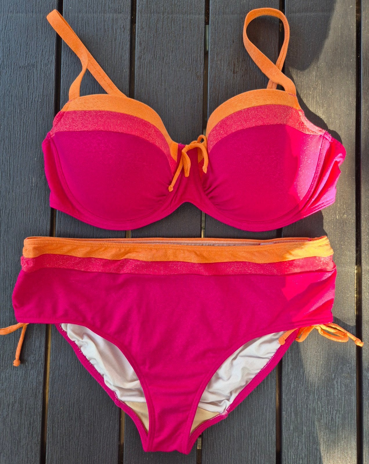 Primadonna Bikini Set - Roze/Oranje - Zo goed als nieuw, Zo goed als nieuw, Bikini, Primadonna, Meerkleurig