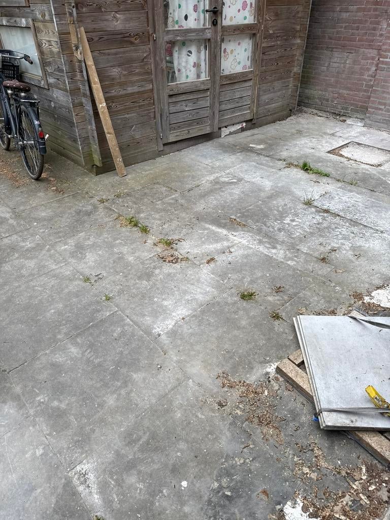 Gratis grijze natuursteen tegels van 60 x 60 cm, Tuin en Terras, Tegels en Klinkers, Ophalen, Gebruikt, Natuursteen, Terrastegels