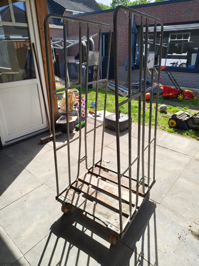 Transport kar hout kar verhuis kar, Doe-het-zelf en Verbouw, Transportwagens, 100 liter of meer, Ophalen, Zo goed als nieuw, Transportkar