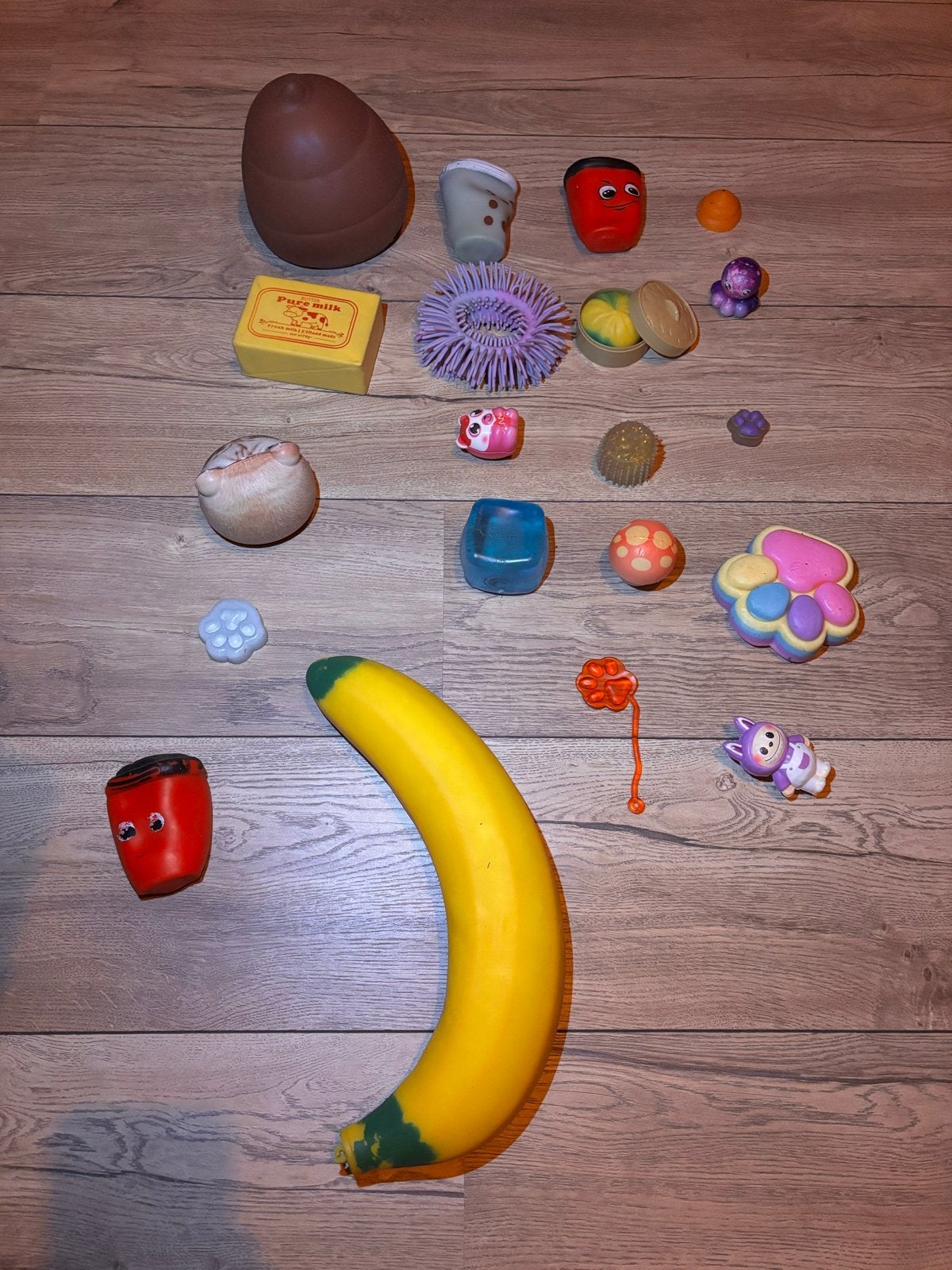 Diverse speelgoedcollectie: squishies, stressballen en meer, Ophalen, Gebruikt, Jongen of Meisje