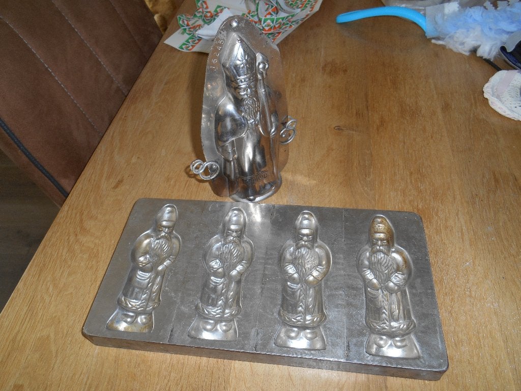 oude antieke chocolade vormen sinterklaas, Ophalen of Verzenden, Zo goed als nieuw