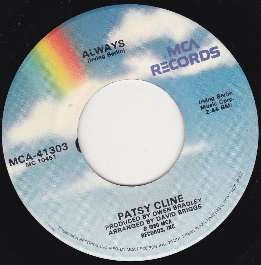 Patsy Cline - Always 7", Ophalen of Verzenden, Zo goed als nieuw, 7 inch, Country en Western