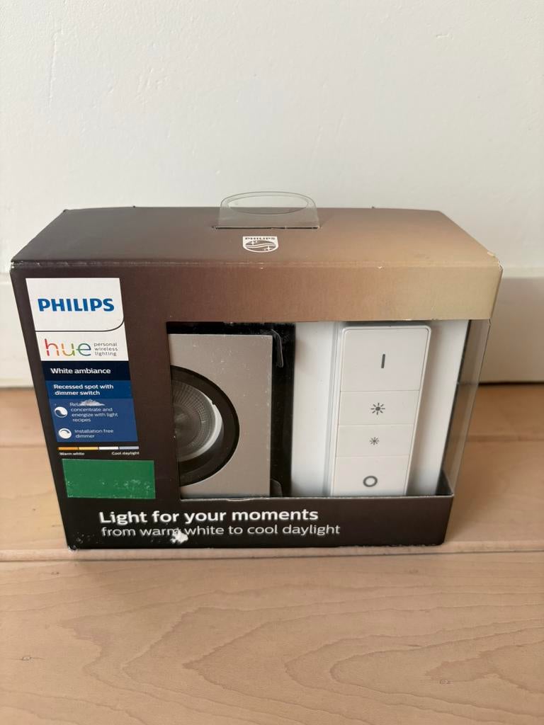 Philips hue milliskin inbouwspot met dimmer - nieuw!, Ophalen, Led-lamp, Minder dan 30 watt, E27 (groot)