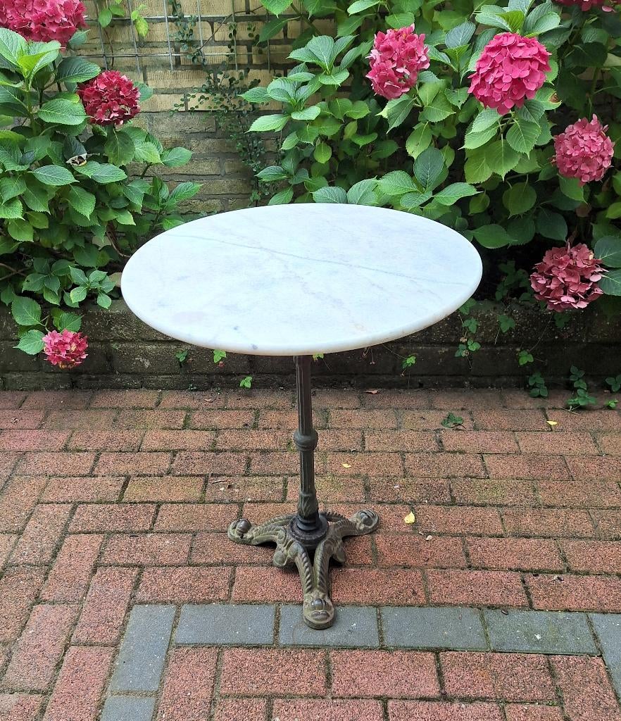 RONDE TUINTAFEL GIETIJZER, Tuin en Terras, Ophalen, Gebruikt, Rond, Overige materialen