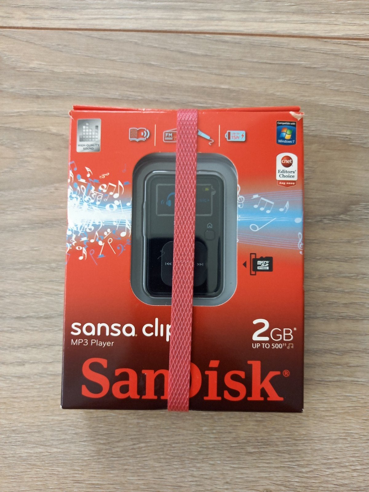 SanDisk Sansa Clip+ 2GB — NIEUW & ONGEOPEND (Vintage MP3), Met radio, Nieuw, 2 tot 10 GB, Ophalen