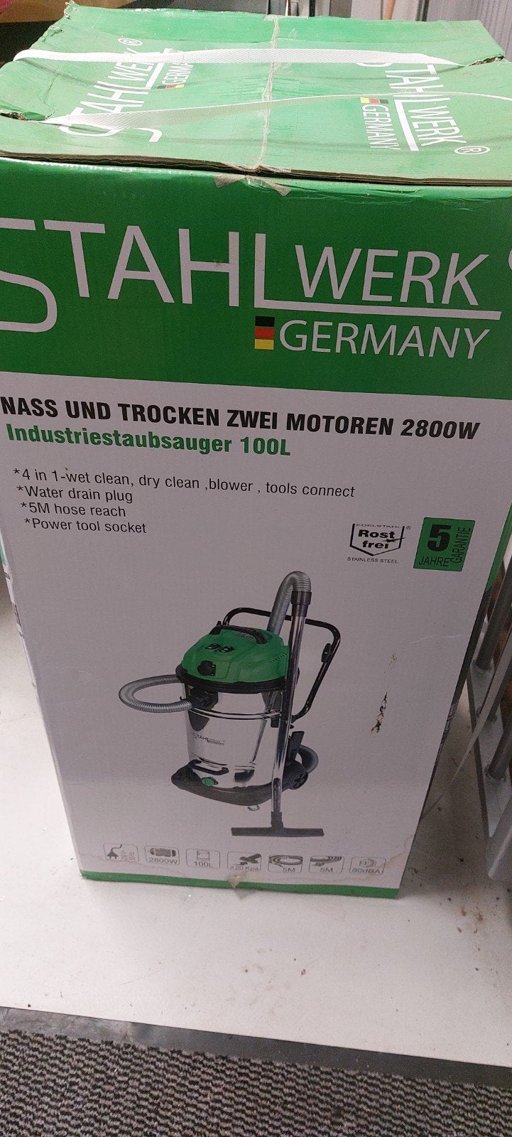 Stahlwerk alleszuiger industrie 100 liter rvs, Ophalen of Verzenden, Nieuw