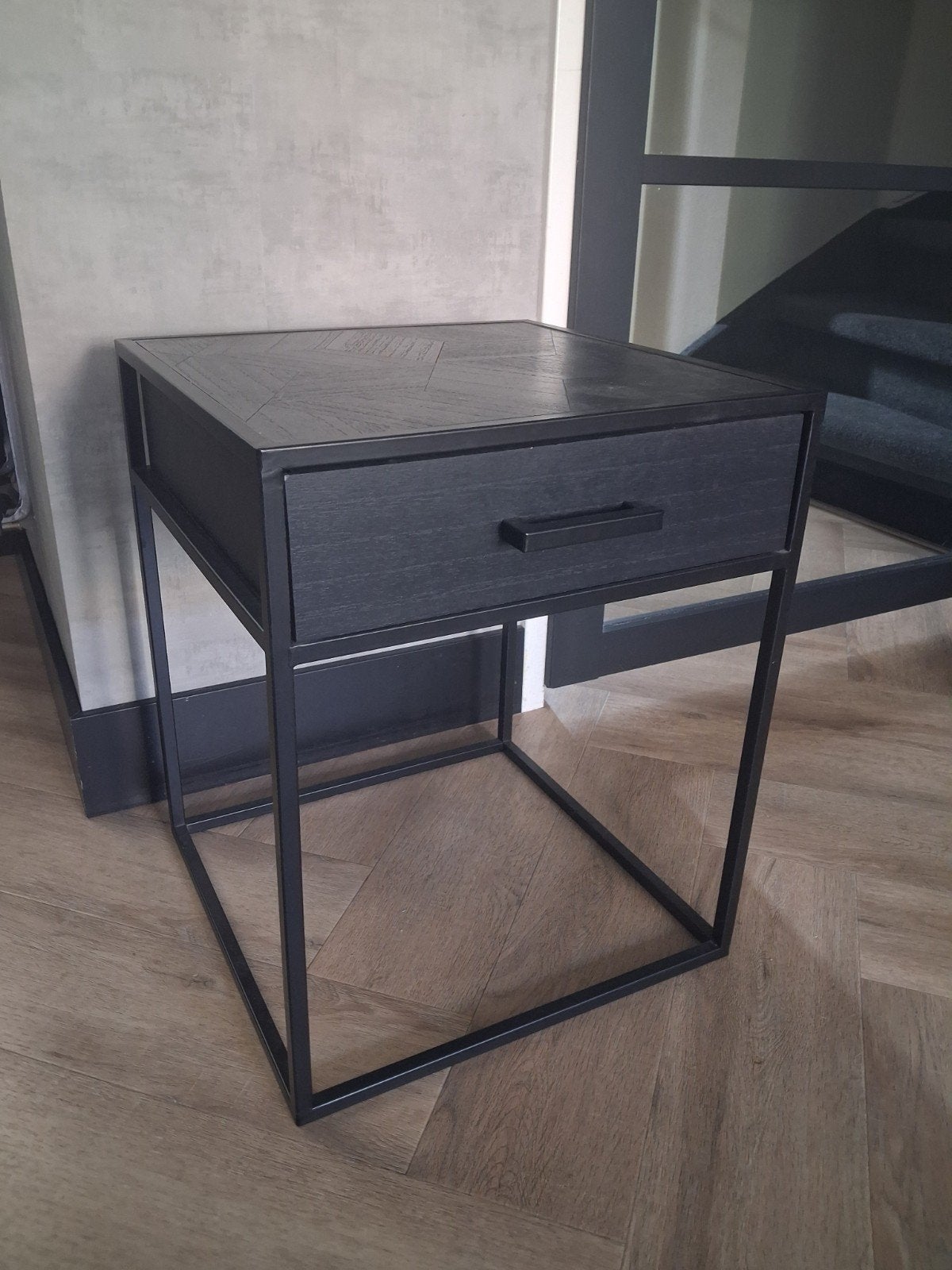 Bijzettafel/sidetable/nachtkastje Toscane met lade, Huis en Inrichting, Ophalen, Vierkant, Minder dan 50 cm, Zo goed als nieuw