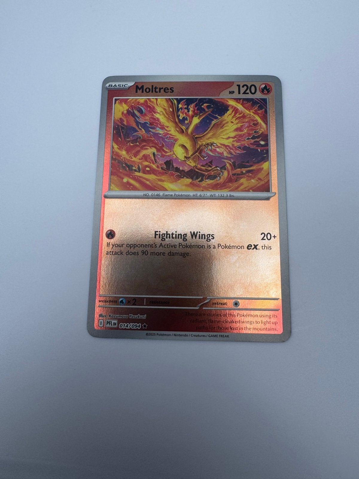 Moltres 014/094 POKEMON kaart - Foil - Zo goed als nieuw, Ophalen of Verzenden, Zo goed als nieuw, Losse kaart, Foil
