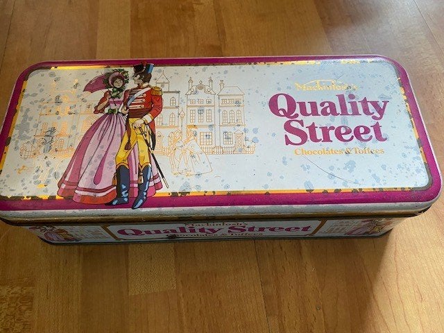 Vintage Quality Street Blik - Gaat moeilijk open, Ophalen of Verzenden, Gebruikt, Overige, Overige merken