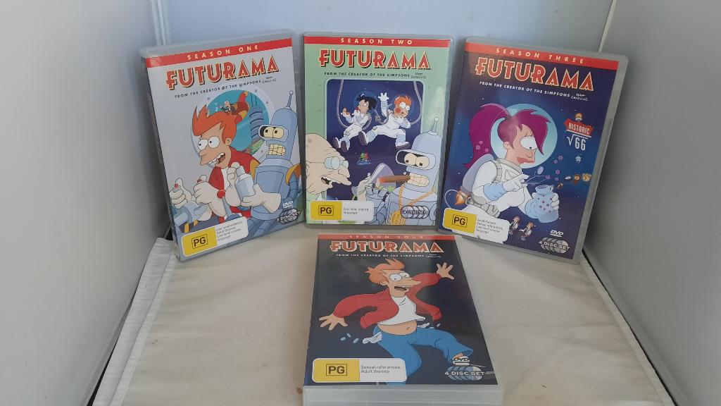 Futurama Seizoen 1 t/m 4 TV Serie DVD Boxsets, Gebruikt, Alle leeftijden, Boxset, Ophalen of Verzenden
