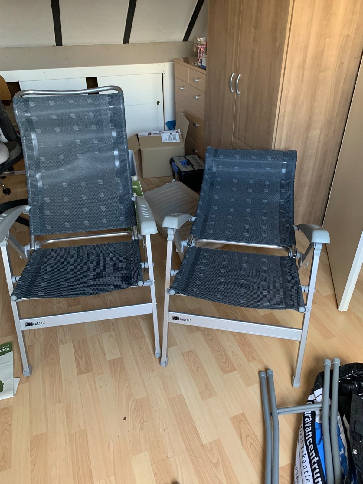 2 crespo campingstoelen - verstelbaar en inklapbaar, Caravans en Kamperen, Ophalen of Verzenden, Zo goed als nieuw