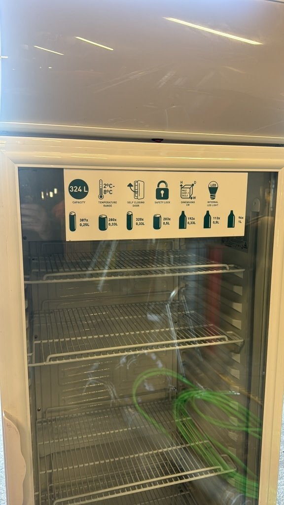 Professionele horeca koelkast – 324 liter – glazen deur, Ophalen, Gebruikt, Koelen en Vriezen