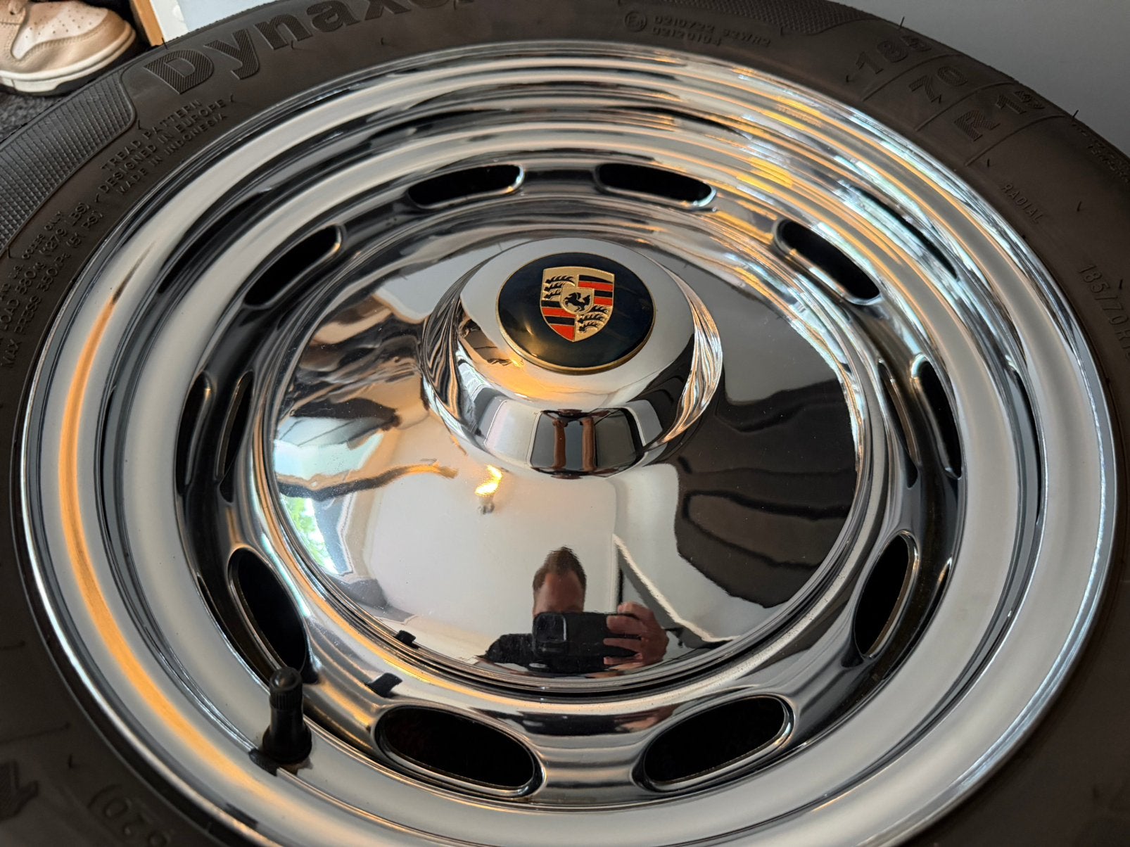 Volkswagen vw T1 kever Porsche 356 6x chrome stalen velgen, Ophalen, Gebruikt, 15 inch, Velg(en)