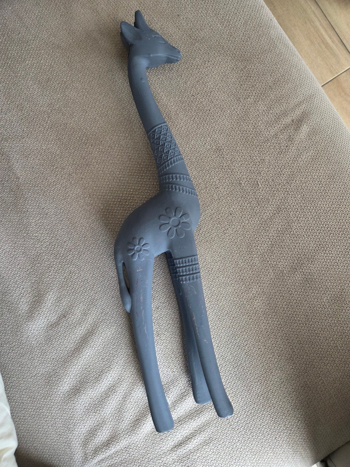 Houten giraffe, geverfd, kleur naar wens aanpasbaar, Ophalen, Gebruikt, Grijs, Hout