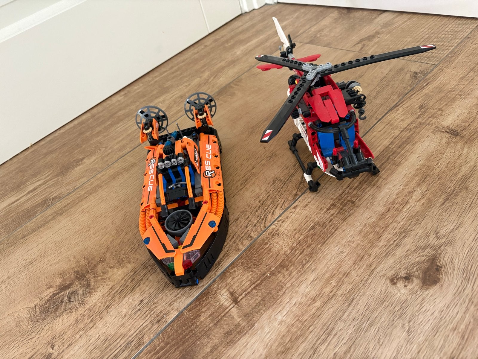 Lego Technic sets: Hovercraft en Helikopter (compleet), Ophalen, Gebruikt, Overige merken