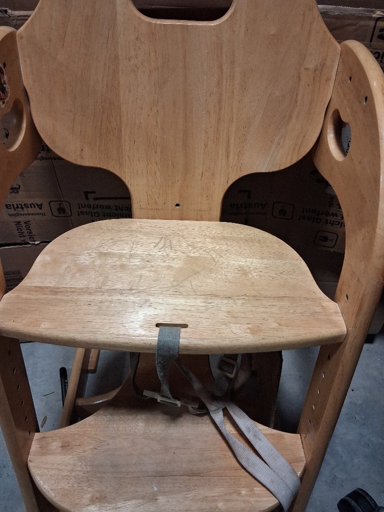 Houten kinderstoel, Kinderen en Baby's, Ophalen, Gebruikt, Overige typen, Gordel(s)