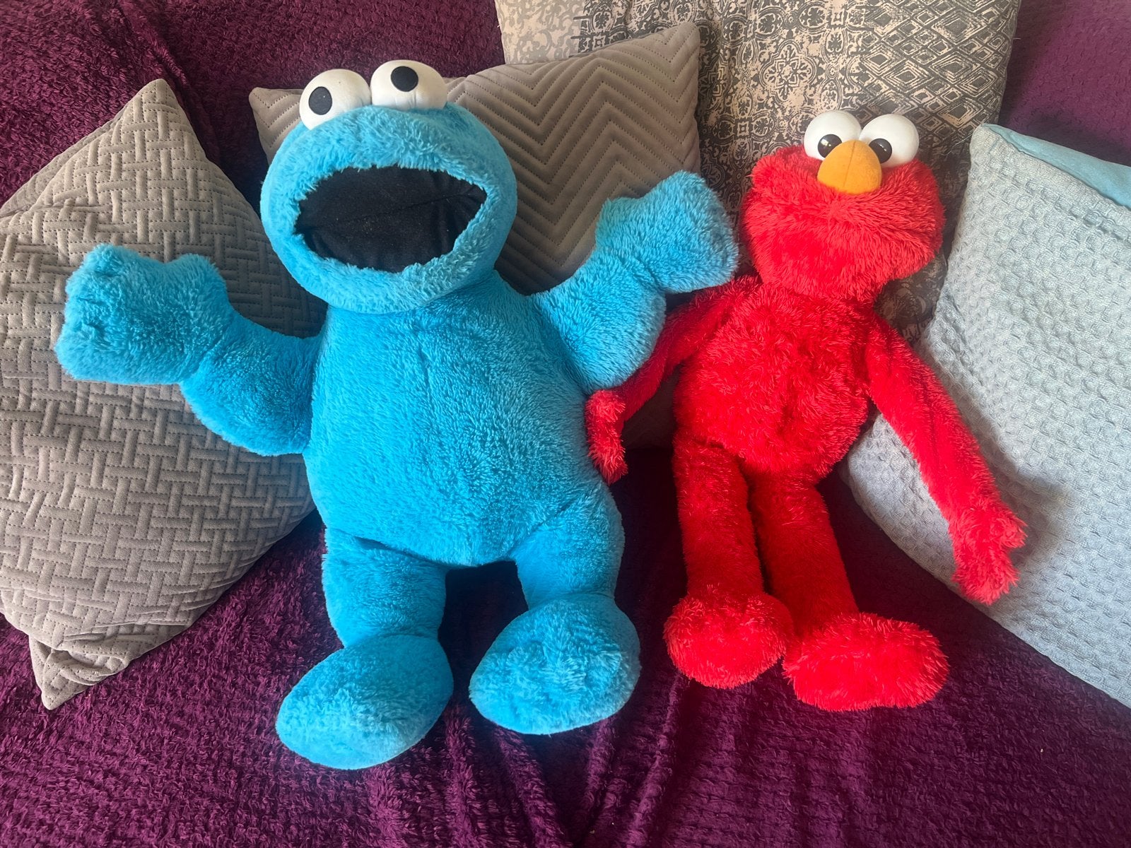 Sesamstraat Knuffels: Koekiemonster en Elmo, Gebruikt, Overige merken, Overige karakters, Overige typen