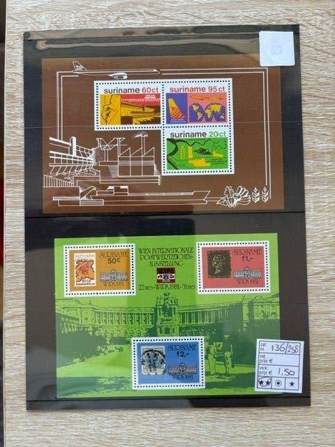 Suriname postzegels Blokken te koop, Postzegels en Munten, Ophalen of Verzenden, Postfris