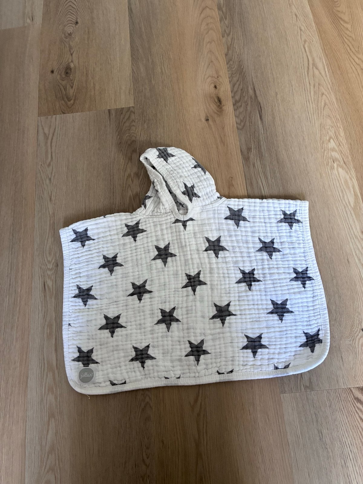 Jollein badcape met sterrenprint - Ideaal voor baby's, Ophalen of Verzenden, Zo goed als nieuw